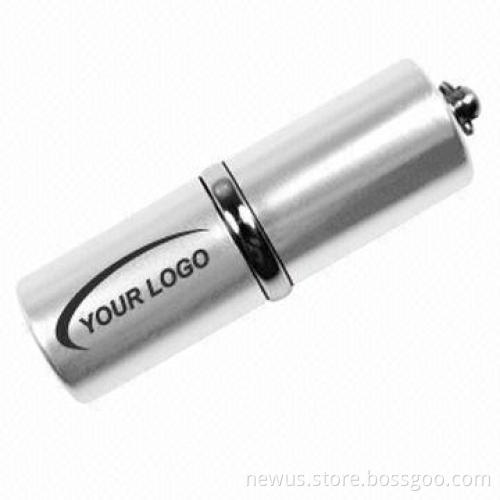 Stainless USB Flash Drive with 1 to 64GB Available, Customized Logos and Designs Accepted